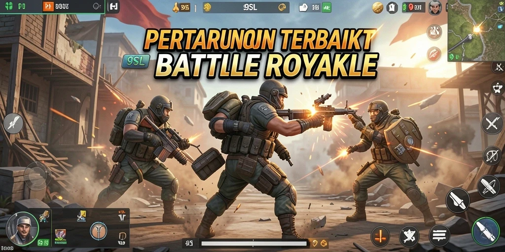 Gameplay seru dari 9SL dalam pertempuran Battle Royale.
