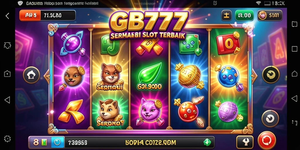 Tampilan gameplay GB777 yang menarik dengan efek visual slot.