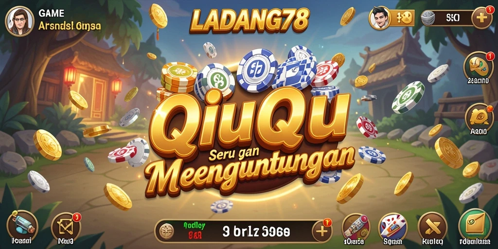 Screenshot utama LADANG78 menampilkan gameplay QiuQiu yang mendebarkan.