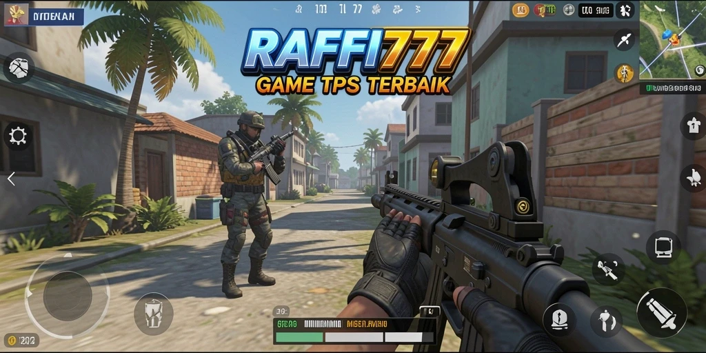 Tangkapan layar menampilkan aksi intens dalam gameplay TPS RAFFI777.